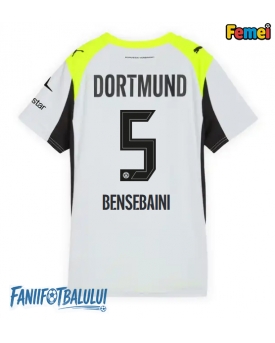 Borussia Dortmund Ramy Bensebaini #5 Tricou Fotbal Replică 2025-26 Femei Deplasare